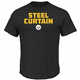 Pittsburgh Steelers Majestic Hot Phrase WEM T-Shirt - Black,baseball caps,new era cap wholesale,wholesale hats